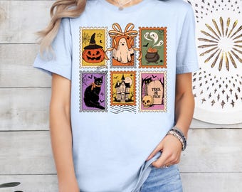 Comfort Colors® Halloween Shirt, Summerween Witch Shirt, Funny Black Cat Shirt, Witchy Vibes Halloween Tee, Spooky Coquette Halloween Gift
