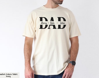 Custom Dad Shirt With Kids Names, Personalized Shirt For Dad, Father's Day Shirt, New Dad Gift, Birthday Gift Dad, Dad Anouncement Tshirt