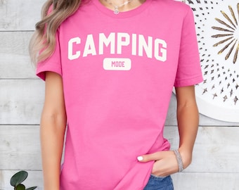Comfort Colors Camping Mode Shirt, Camping Lover Shirt, Camp Time Shirt, Nature Lover Gift, Hiking Lover Tee, Family Matching Camping Tees