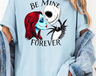 Disney Jack And Sally Valentine Shirt,Nightmare Before Valentine Days Tee,Disney Romance Shirt,Disney Wife and Husband Tee,Honeymoon Trip