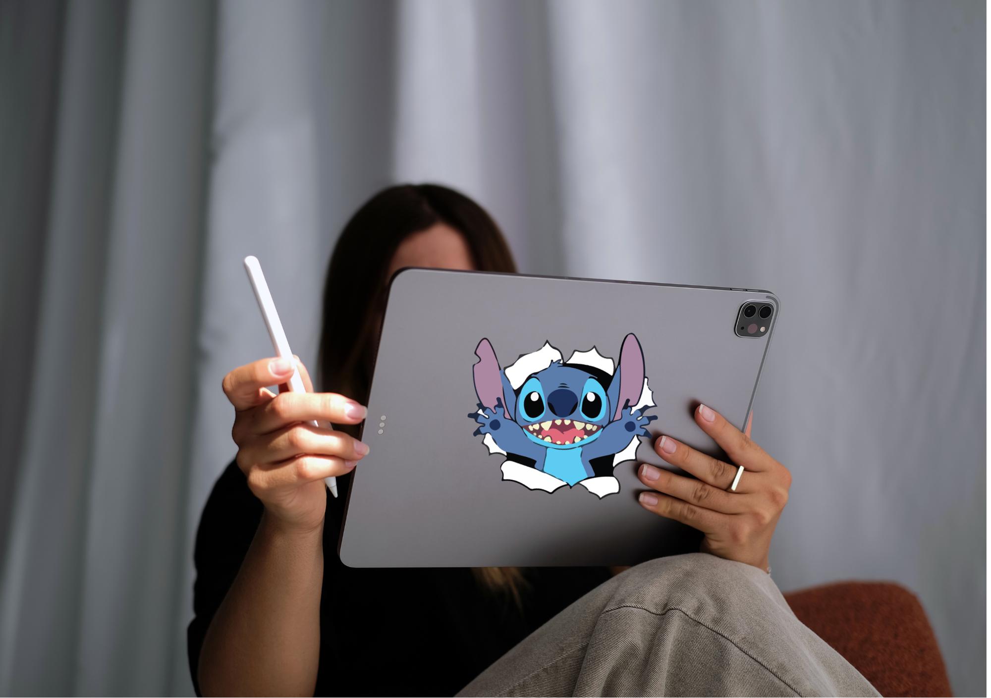 Stitch Peekaboo UV Sticker, Stitch Decal Laptop Sticker, Stitch Peeker ...