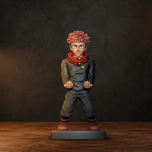 Sorcerer Toon Figure | Cursed Fighter Controller Stand | Gaming Room Decor