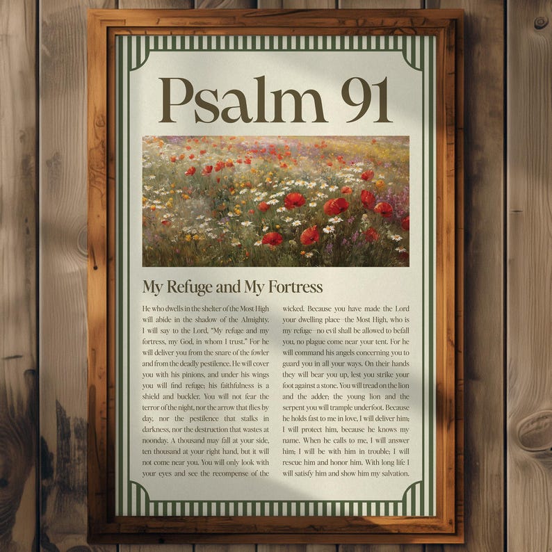Photo inspiration: Psalm 91 Print My Refuge And My Fortress Scripture Art Photo Inspiration
