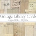 Vintage Library Card Printable | Retro Checkout Cards for Journals ...