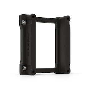 May include: A black, rectangular bracket with rounded edges and a central opening. The bracket has the text "SADOG4" printed vertically on one side and is secured with small, silver fasteners. The design is modern and industrial.