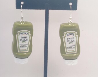 Mini Brands Heinz Sweet Relish Earrings – Quirky Food Jewelry