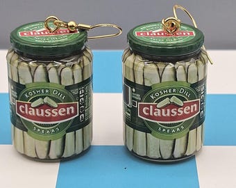 Mini Brands Inspired Pickle Earrings: Quirky Foodie Fashion