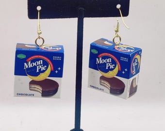 Mini Moon Pie Earrings – Quirky Foodie Fashion