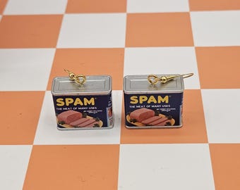 Mini Brands Spam Earrings: Quirky Foodie Fashion