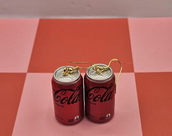 Mini Brands Inspired Food Earrings – Quirky Coke Zero Earrings, Funny, and Silly Accessories for Anyone Who Loves Fun Fashion