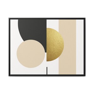 Abstract Wall Art Print, Geometric Home Decor, Matte Canvas Framed Artwork, Minimalist Interior Design, Living Room Wall Art