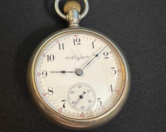 Fahy&#39;s Oresilver Pat. Feb. 19th 1884 No. 1 Elgin Nat&#39;l Watch Co. USA Open Face Pocket Watch - Heavy