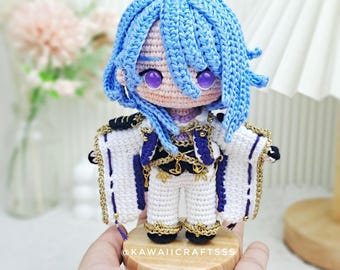 Ręcznie robiona lalka Ayato Amigurumi Genshin Impact Prezent dla fanów