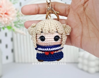 Chibi Anime Yandere Anime Girl Villain Brelok na szydełku