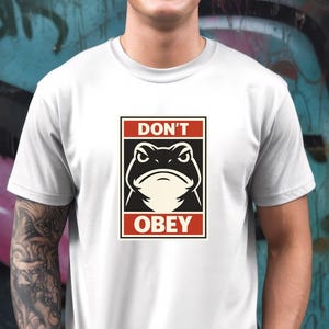 Chemise Portland Frog Resist, T-shirt Don't Obey Frog, Chemise de protestation 50501, No Kings In America, T-shirt de protestation, Chemise anti-atout