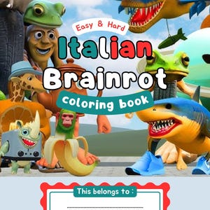 italian Brainrot Coloring Pages Cheapest (Tralalero Tralala,&quot; &quot;Tung Tung Tung Sahur,&quot; &quot;Bombardiro Crocodilo,&quot; and &quot;Ballerina Cappuccina&quot;)