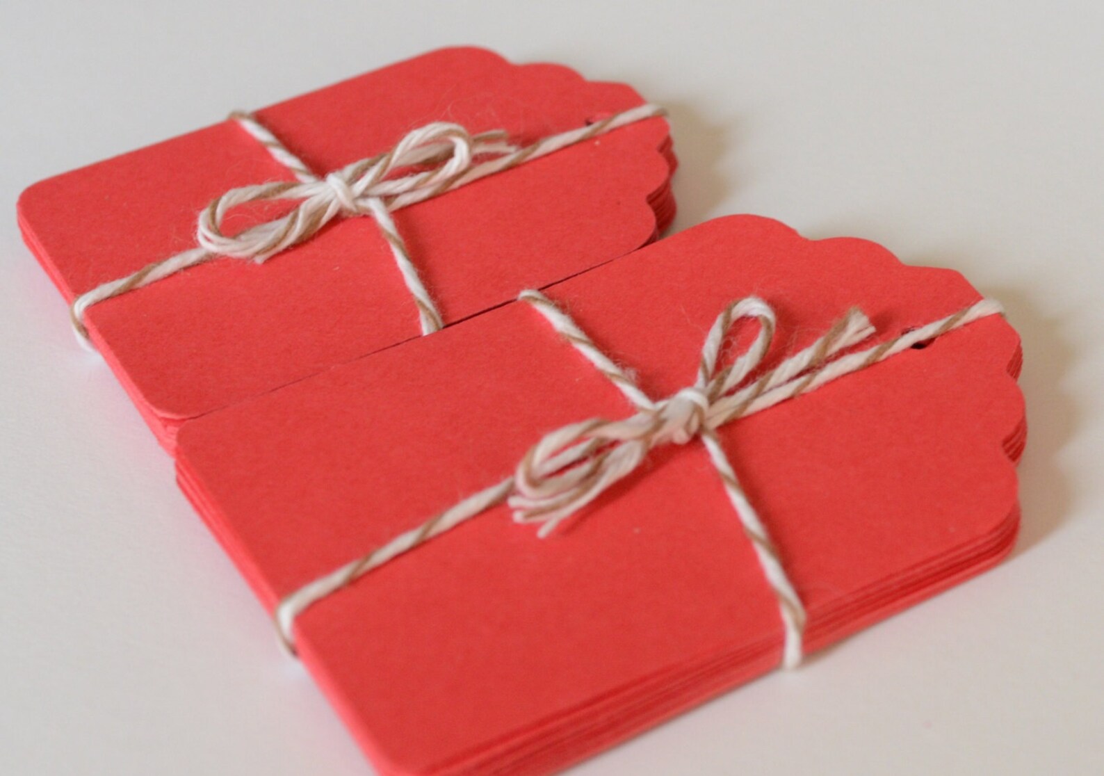 Large Red Paper Tags Die Cut Tag Christmas Gift Tags 20 Etsy