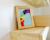 Rainbow Button Art, Wall Decor, Colorful Home Decoration