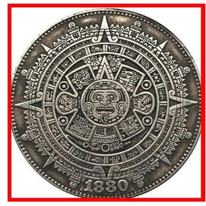 Rare 1880 USA United States Star Pluribus Unum One Dollar Silver Color Coin - Explore Now!