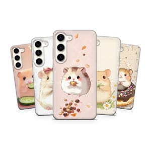 Funny Hamster Phone Case Animal Lover Cover for Google Pixel 10, 7A, 6A, Samsung Galaxy S24, S23, S22, A16, A14, A13, iPhone 17 Air, 15