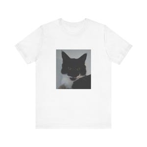 Funny Cat Tee - &#39;I Mustache&#39; Unisex Jersey Short Sleeve, Cat Lover Gift, Quirky Humor Shirt, Pet Owner Apparel, Birthday Gift