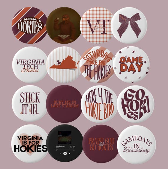 VT gameday pins
