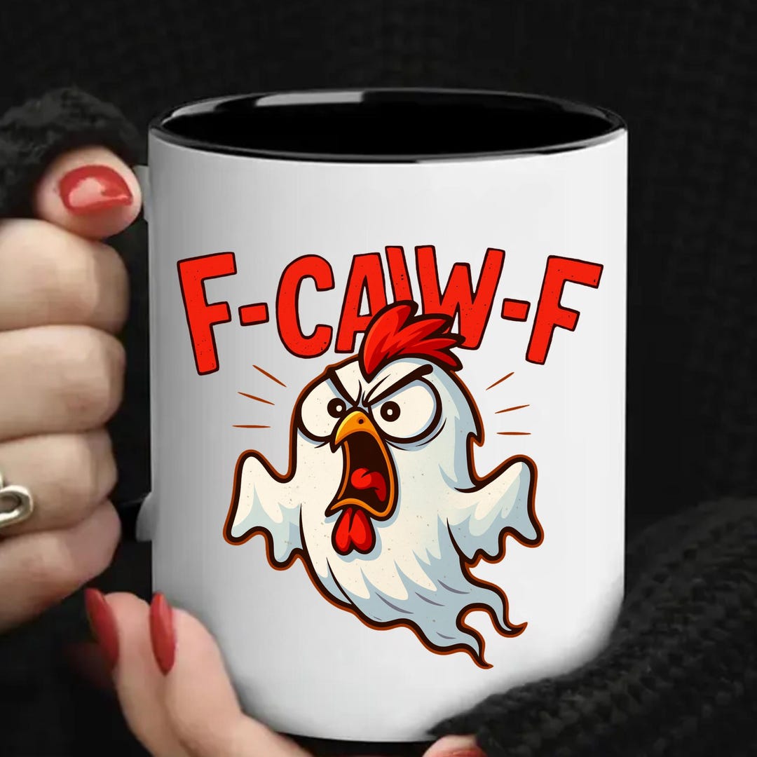 Angry F-caw-f Accent Coffee Mug (11, 15oz), Funny Mug Gift, Tea Cups ...