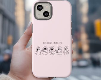 Spooky Ghost Nurse Halloween Phone Case, ICU Nurse Gift