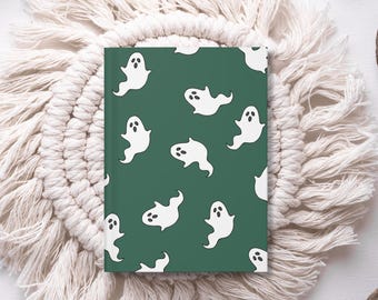 Halloween Ghost Hardcover Journal: Spooky Lined Notebook
