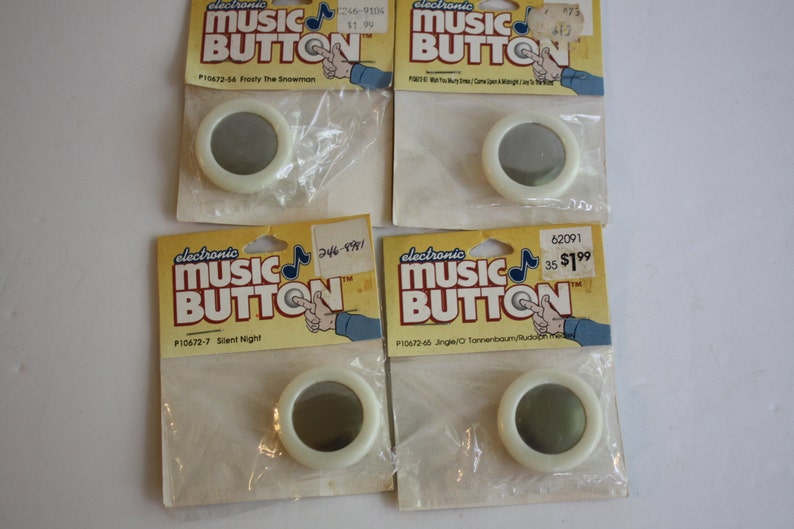 4 NEW Electronic Christmas Music Buttons Etsy