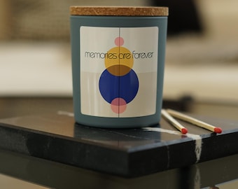 Trauerkerze – memories are forever | Duftkerze mit ätherischen Ölen | Geschenk bei Verlust, Trauer, Gedenktag oder Abschied