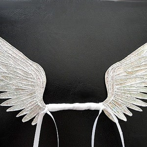 Angel and Fairy Wings-Iridescent-OOAK Wings for Dolls and Bears Made to Order by Request image 3