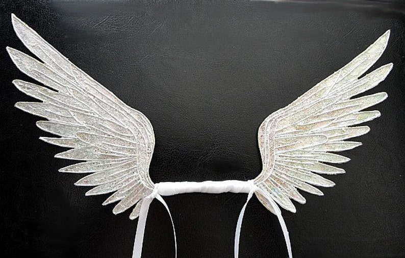 Angel and Fairy Wings-Iridescent-OOAK Wings for Dolls and Bears Made to Order by Request image 3