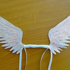 Angel and Fairy Wings-Iridescent-OOAK Wings for Dolls and Bears Made to Order by Request image 4