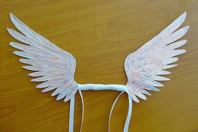 Angel and Fairy Wings-Iridescent-OOAK Wings for Dolls and Bears Made to Order by Request image 4