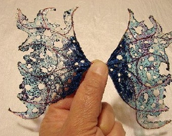 Ooak Fairy Wings-Iridescent-Shades of Blue- Take custom order to create similar