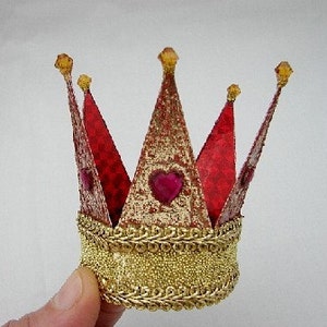 Red Queen Crown and Cake Toppersmade by Request OOAK - Etsy
