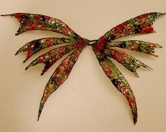 Fairy Wings-Harlequin-OOAK-Sized for Dolls & Bears(These Wings Are Made By Request)