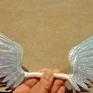 Angel and Fairy Wings-Iridescent-OOAK Wings for Dolls and Bears Made to Order by Request zdjęcie 6