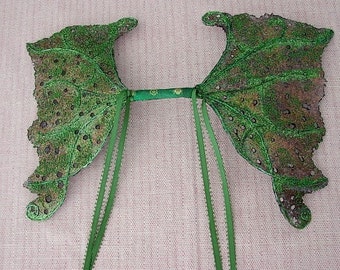 Fairy Wings-OOAK-Children and Adult -Green Forest Spirit (Made to Order)