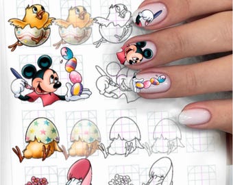 Easter Nail Art Sticker Book (Digital Download, PDF)