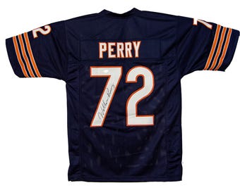 William Perry Autographed Blue Chicago Custom Jersey