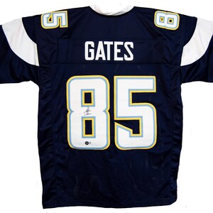 Antonio Gates Autographed Custom Navy Blue San Diego Jersey