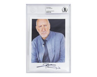 Pete Townshend Autographed Encapsulated Slab Photo