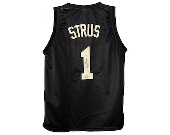 Max Strus Autographed Custom Black Cleveland Cavaliers Jersey