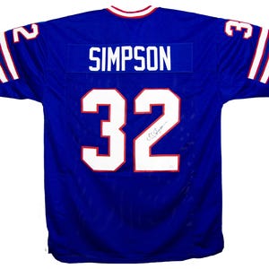 OJ Simpson Autographed Blue Buffalo Custom Jersey