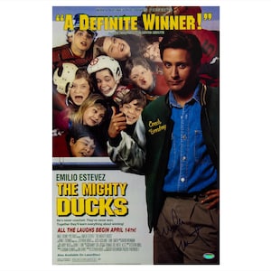 Emilio Estevez Autographed &#39;Mighty Ducks&#39; Movie Poster