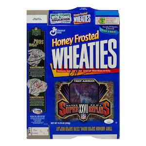 Troy Aikman Autographed Super Bowl XXVII Wheaties Box