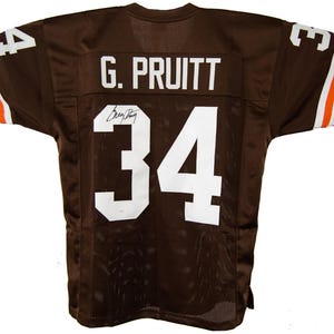 Greg Pruitt Autographed Custom Brown Cleveland Jersey