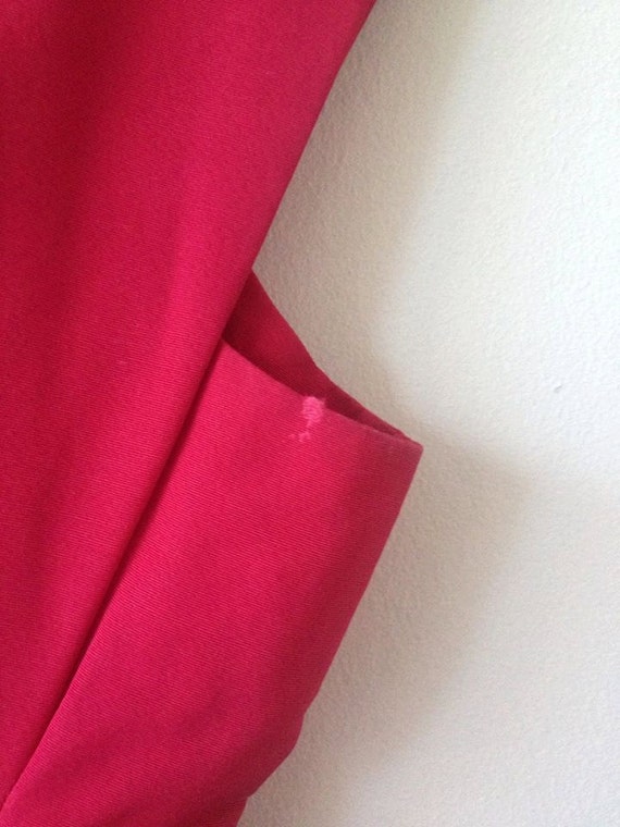50s party dress / Red Magenta / 1950s / Small - image 5